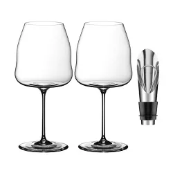 Riedel Winewings Pinot Noir / Nebbiolo Glass (2-Pack) with Pourer and Stopper