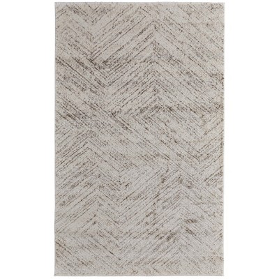 Vancouver Modern Geometric Ivory/Tan/Brown Area Rug