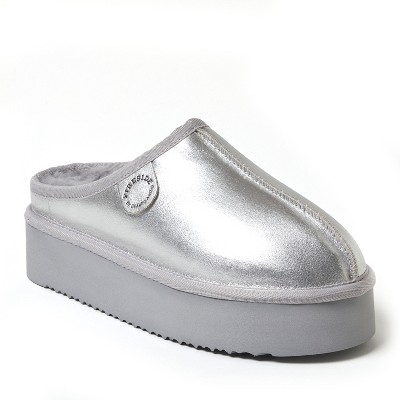 Fireside by Dearfoams Women's Queenstown Genuine Shearling Platform Clog Slipper