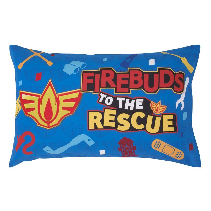 Disney Firebuds Let's Roll Red, Blue, and Yellow First Responders 4 Piece Toddler Bed Set, 5 of 7
