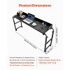 VEVOR Overbed Table, Mobile Bed Side Table with 4 Wheels (2 with Brakes) and Power Socket, Height Adjustable Rolling Laptop Desk, Black - 4 of 4