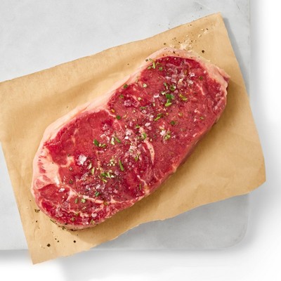 Fresh Beef New York Strip Boneless Steak Raw - 0.44-1.52lbs - price per lbs - Good & Gather™