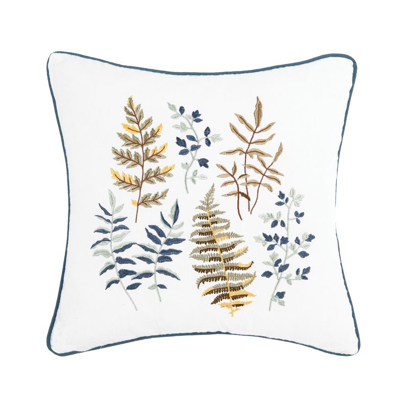 C&F Home Botanical Leaves Embroidered Throw Pillow, 1 of 6
