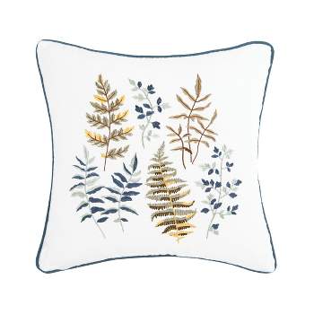 C&F Home Botanical Leaves Embroidered Throw Pillow