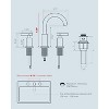 Mixxidea Bathroom Faucet 3 Hole, 8" Brushed Gold - 3 of 3