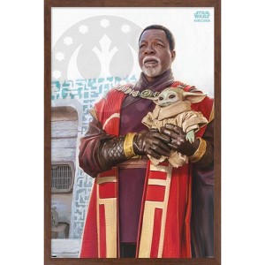 Trends International Star Wars: The Mandalorian Season 3 - Grogu and Greef Karga Framed Wall Poster Prints - 1 of 4