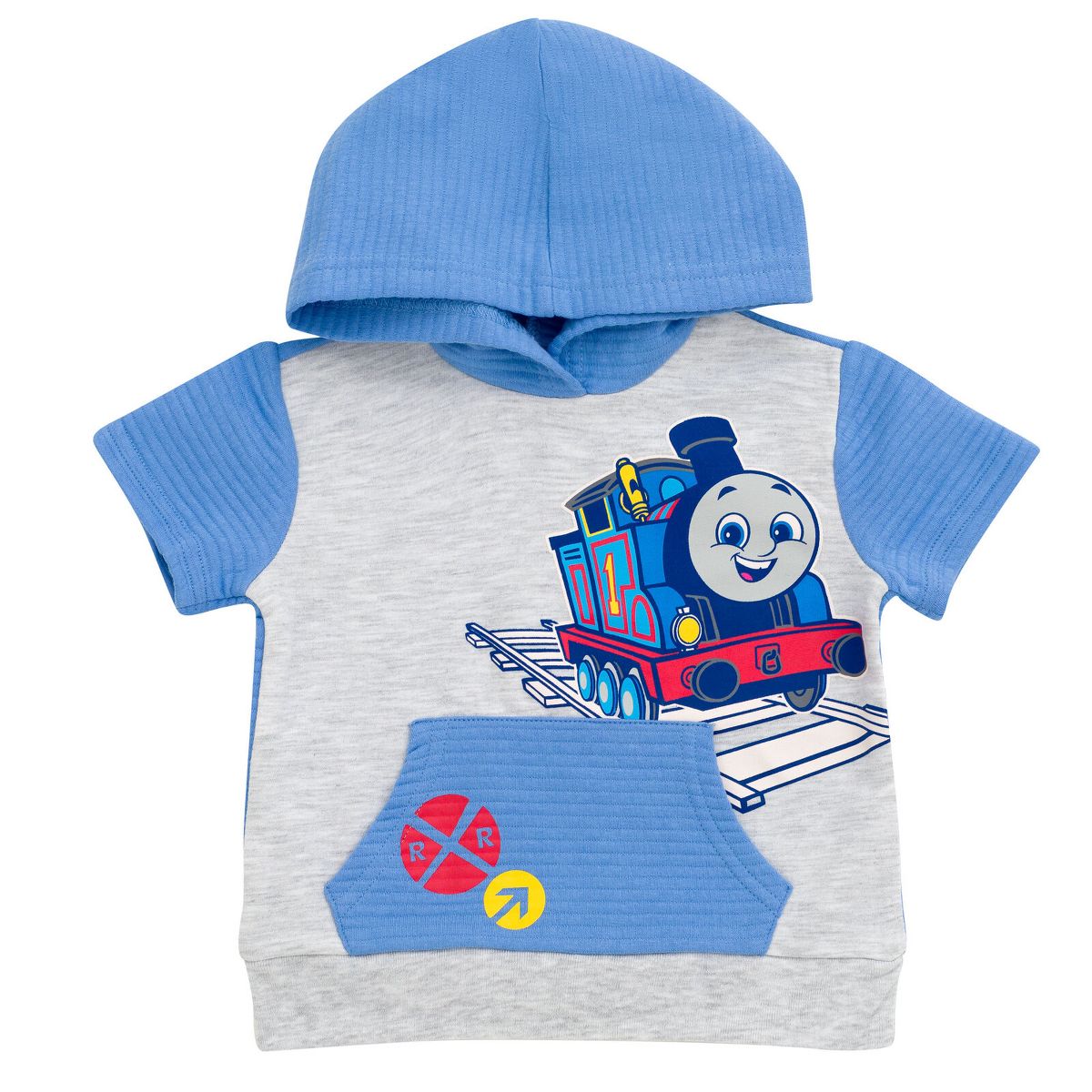 Thomas & Friends Pullover Hoodie Colorblock French Terry Shorts Outfit Set Little Kid - thumbnail 3