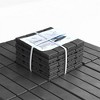 Syemin Carpet Tiles Interlocking Deck，Outdoor or Indoor Flooring for Patio, Bancony, Pool Side，Backyard，Play Area，Black，35.4"*35.4"0.79" - 3 of 4