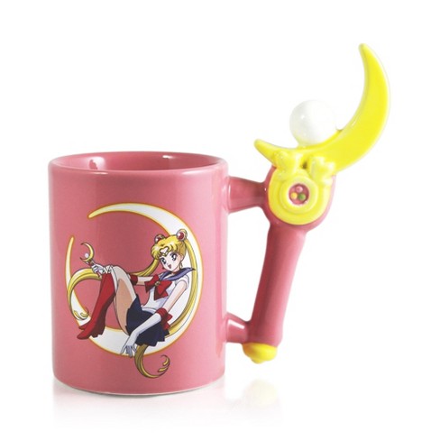 Just Funky Sailor Moon 13 Ounce Sculpted Wand Handle Ceramic Mug : Target