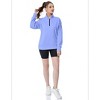 Clearlove Women Half Zip Sweatshirt Oversized Long Sleeve Solid 1/4 Zipper Pullover Top - 4 of 4