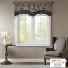 Classic Luxurious Paisley Motif Jacquard Weave Window Valance, Solid Faux Silk Flat Piping Detailed Valance for All Seasons - 3 of 4