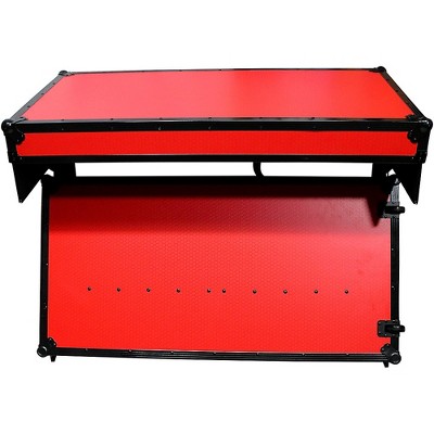 ProX Portable Z-Style Dj Table Flight Case - Red/Black (XS-ZTABLERB)