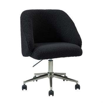 Joah Mid Century Modern Boucle Ergonomic Swivel and Height-adjustable Task Office Chair | ARTFUL LIVING DESIGN