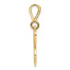 Black Bow Jewelry 14k Yellow Gold, Maci Collection, LG Filigree Script Initial C Pendant - 2 of 4
