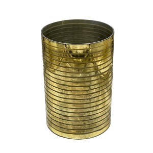 Essential Decor & Beyond Cylinder Glass Gold Metallic Decorative Vase - 1 of 1