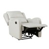 Faux Leather Glider Recliner Chair, 1-Piece, Solid Wood Frame, Comfortable Living Room Seating - 4 of 4