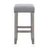 WestinTrends 24" Upholstered Saddle Seat Counter Stool (Set of 2) - 4 of 4