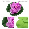 Unique Bargains Artificial Lotus Flower for Garden Ponds Pool Decoration 6 Pcs - image 3 of 4