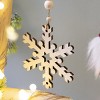 FURNIinspire Decorative Holiday Scene Props Christmas Tree Hanging Snow Ornament, Home Decor for Holiday Party Display, White, 9.8"*4.7"*0.6" - 4 of 4
