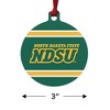 North Dakota State NDSU Stripes Aluminum Holiday Christmas Tree Ornament - 3 of 4