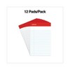Universal Perforated Ruled Writing Pads, Narrow Rule, Red Headband, 50 White 5 x 8 Sheets, Dozen - 3 of 4