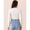 Seta T Women's Crewneck Long Sleeve Bodysuit Blouse Casual Tops - 4 of 4
