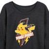 Women's - Pokémon - Pika Pika Lightweight French Terry Wide Neck Long Sleeve Shirt - 2 of 4