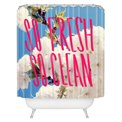 So Fresh So Clean Shower Curtain Pink/Blue - Deny Designs