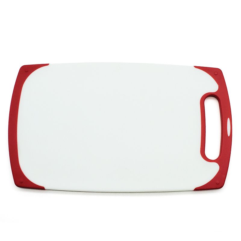 Starfrit Antibacterial Cutting Board 10"x6", Red/White, 1 of 9