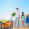 HTUTWOO Convertible Folding Wagon Cart, 225 lbs Weight, Utility Collapsible Wagon Cart, 180L Capacity All-Terrain Wheels, for Camping, Beach, Sports - 3 of 4