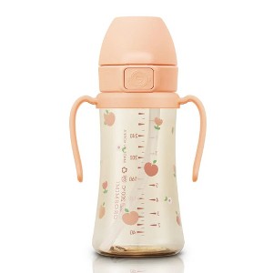 Grosmimi PPSU Straw Cup with Flip Top - 10oz (300ml) Stage 2 Straw - 1 of 4