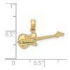 Black Bow Jewelry 14k Yellow Gold Electric Guitar Pendant - 4 of 4