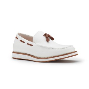 Ferro Aldo Mens Delbert MFA19739 Light Weight Moc-Toe Penny Loafers with decorative Tassels - 1 of 4