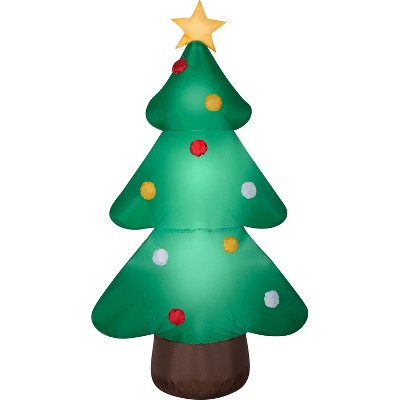 Gemmy Christmas Airblown Inflatable Christmas Tree OPP, 7 ft Tall, green