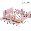 Kumasinova Twin/Full Storage Platform Bed with 2 Drawers,Solid Wood Bed Frame with Guardrails,Small Shelf,Hooks,No Box Spring Needed - 3 of 4