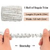 Alilang Elastic Sequin Trim, 0.8 Inch 2 Row Flat Glitter Paillette Sequin Ribbon, Metallic Sequin Strip DIY Decorations, 25 Yards - 2 of 4