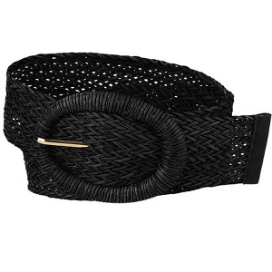 Allegra K Women's Woven Decor Adjustable Wide Dress Waist Belts 58-84cm/22.83-33.07" - 1 of 4