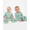 Lev Baby Boys' Viscose Bamboo Zipper Footie Pajamas – Green Golf Print One-Piece Baby Boy Clothes (NB–6/9M) - 3 of 4