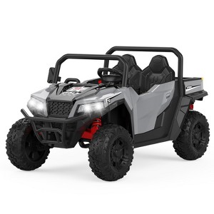 Ride On Dump Truck, 24V Ride On Car with Remote Control,Electric Dump Bed and Extra Shovel,Ride On Tractors Car with Music Player,Key Start for Safety - 1 of 4