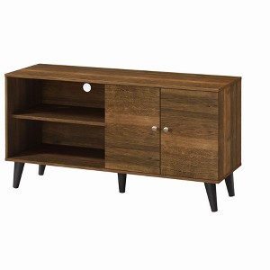 Sapphtopaz Modern TV Stand for TVs Up to 59" with 2 Storage Shelves Entryway Table with Storage Cabinet Wood TV Console for Living Room - 1 of 4