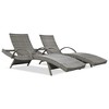 80.3'' Outdoor Wicker Chaise Lounge Set of 2, Patio Reclining Chair with Pull-out Side Table and Adjustable Backrest 4A - ModernLuxe - 4 of 4