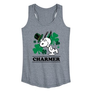 Women's - Peanuts - Snoopy Charmer Graphic Racerback Tank - 1 of 4