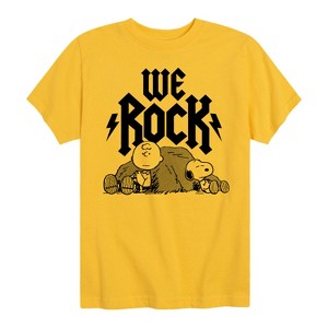 Boys' - Peanuts - We Rock Charlie Brown And Snoopy Short Sleeve Graphic T-Shirt - 1 of 4
