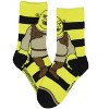 DreamWorks Shrek Boys' Socks Donkey And Shrek 2 Pairs Kids Athletic Crew Socks Multicoloured - image 2 of 3