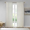Room Darkening Metallic Printed Poly Velvet Rod Pocket/Back Tab Window Panel Pair White/Gold 37x84in - 3 of 4