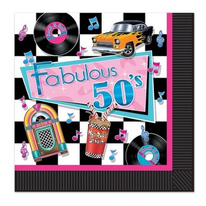 Beistle Fabulous 50s Luncheon Napkin 48/Pack 58135 - 1 of 1