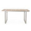 CAVINAS 62.75 Inch Rectangle Patio Table,Outdoor Dining Table with Aluminum Frame,Patio Dining Table for 4 to 6 - 2 of 4