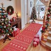 Christmas Runner Rug Red Non - Slip Washable Low Pile Carpet for Hallway, Kitchen, Entryway, Bathroom - Xmas Holiday Decor - 2 of 4