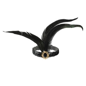 Unique Bargains Women's Feather Sequins Headband 1 Pc - 1 of 4