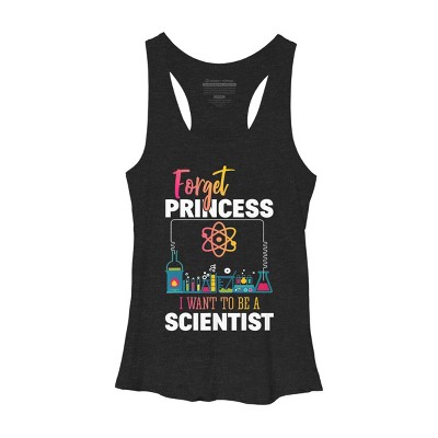 Women's Design By Humans Forget Princess I Want To Be A Scientist By BaoMinh Racerback Tank Top